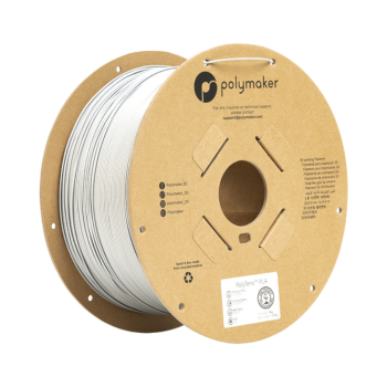 Polymaker PolyTerra PLA : Filamento para impressão 3D : 1,75 mm (3Kg) : Algodão Branco