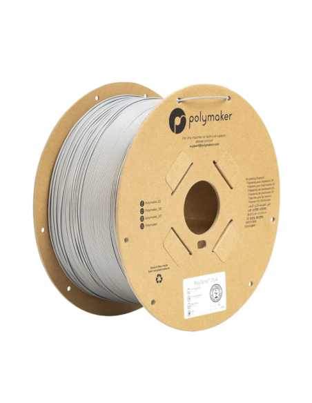 Polymaker PolyTerra PLA | Filamento para impresión 3D | 1,75 mm (3Kg) | Gris Fósil