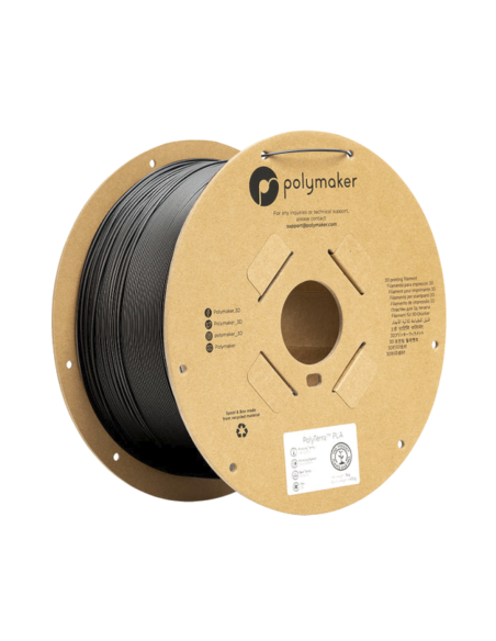 Polymaker PolyTerra PLA | Filamento para impresión 3D | 1,75 mm (3Kg) | Negro pizarra