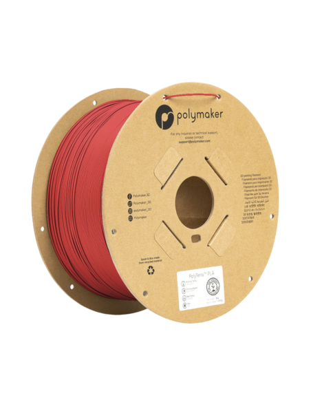 Polymaker PolyTerra PLA | Filamento para impresión 3D | 1,75 mm (3Kg) | Rojo Lava