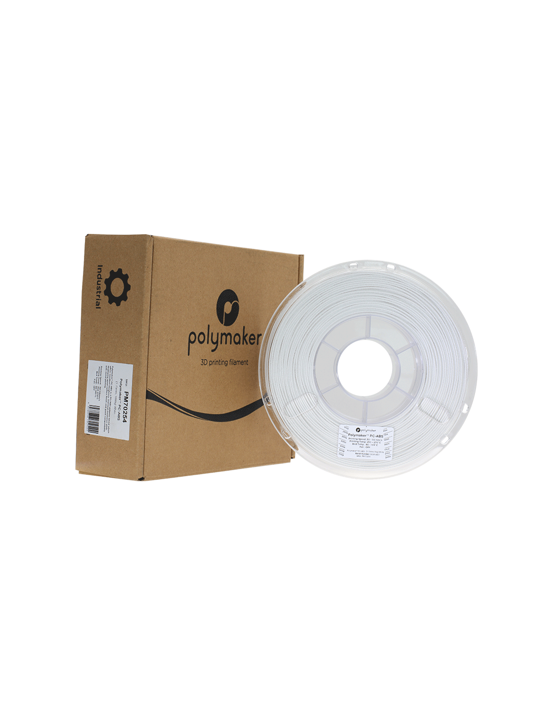 Polymaker PC-ABS | Filamento para impresión 3D | 1,75 mm (1Kg) | Blanco