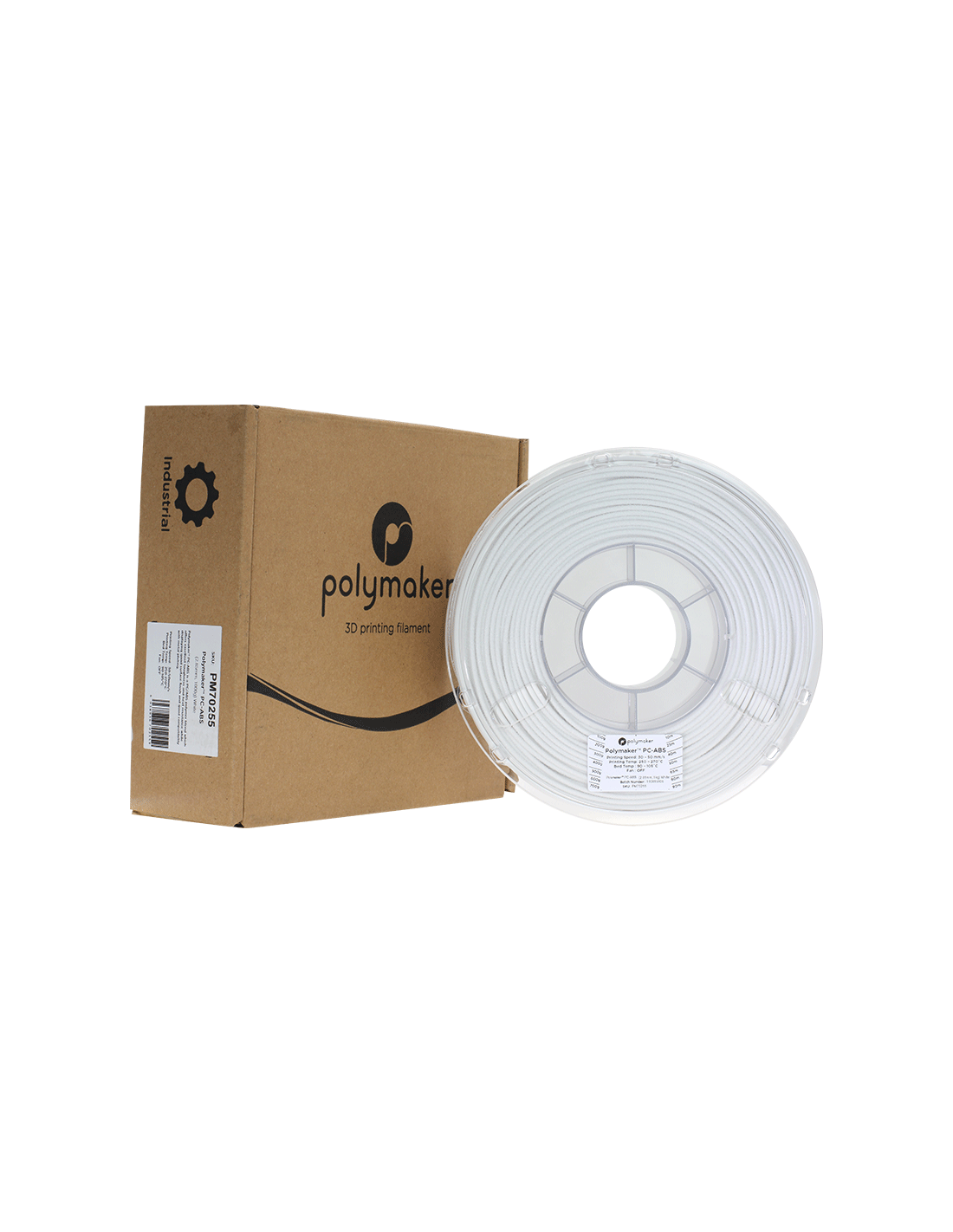 Polymaker PC-ABS : Filament d'impression 3D : 2,85 mm (1Kg) : Blanc