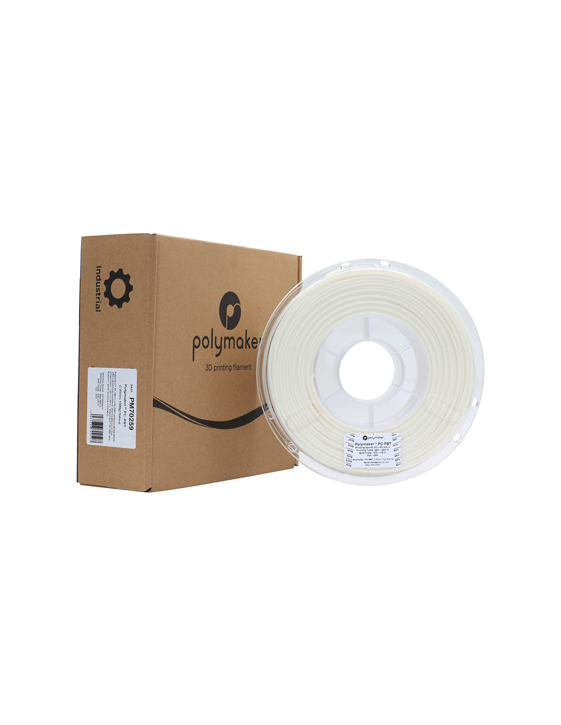 Polymaker PC-PBT | Filamento para impresión 3D | 2,85 mm (1Kg) | Blanco