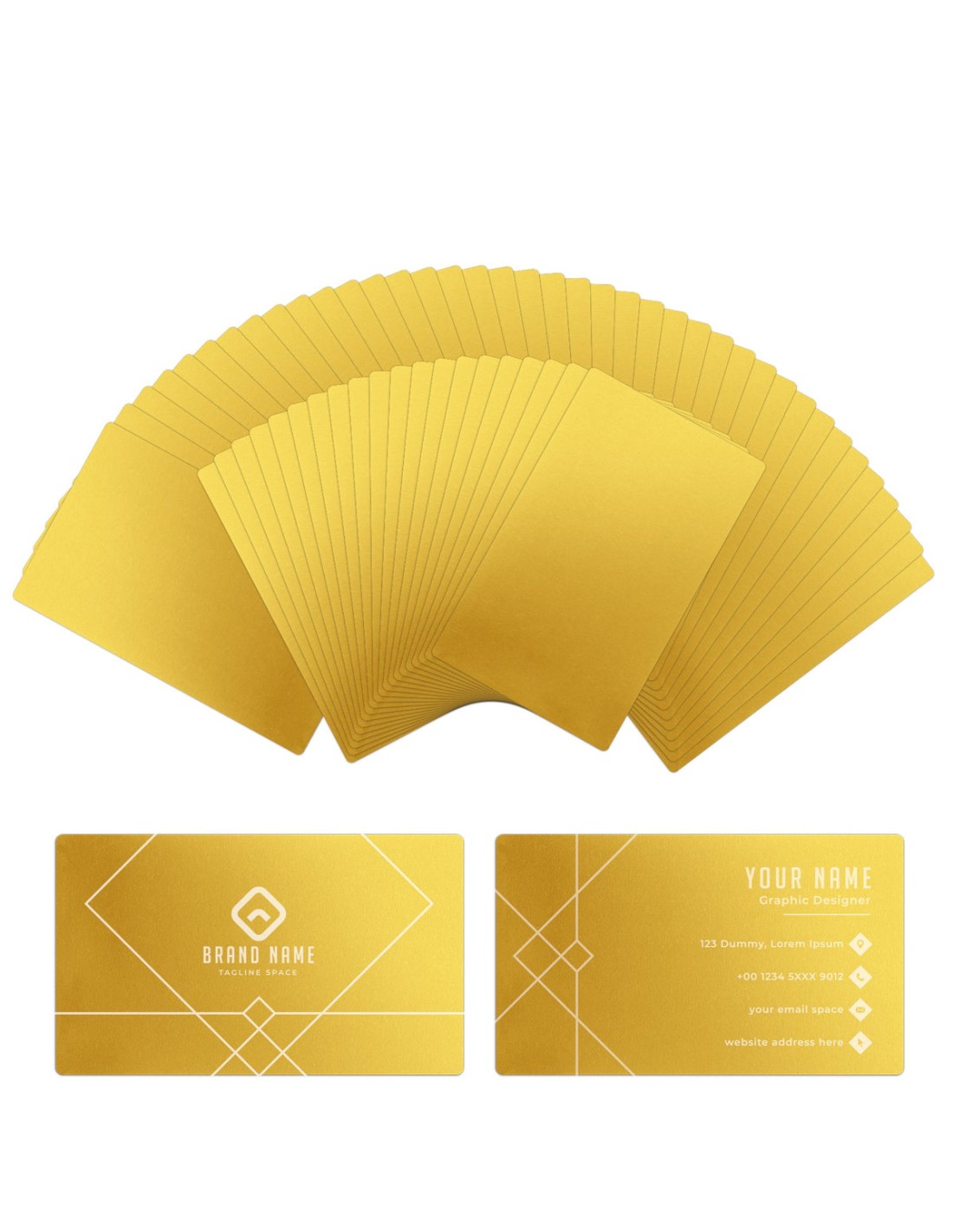 xTool Tarjetas de visita de metal - 60pcs | Oro