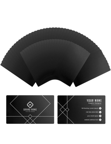 xTool Tarjetas de visita de metal - 60pcs | Negro