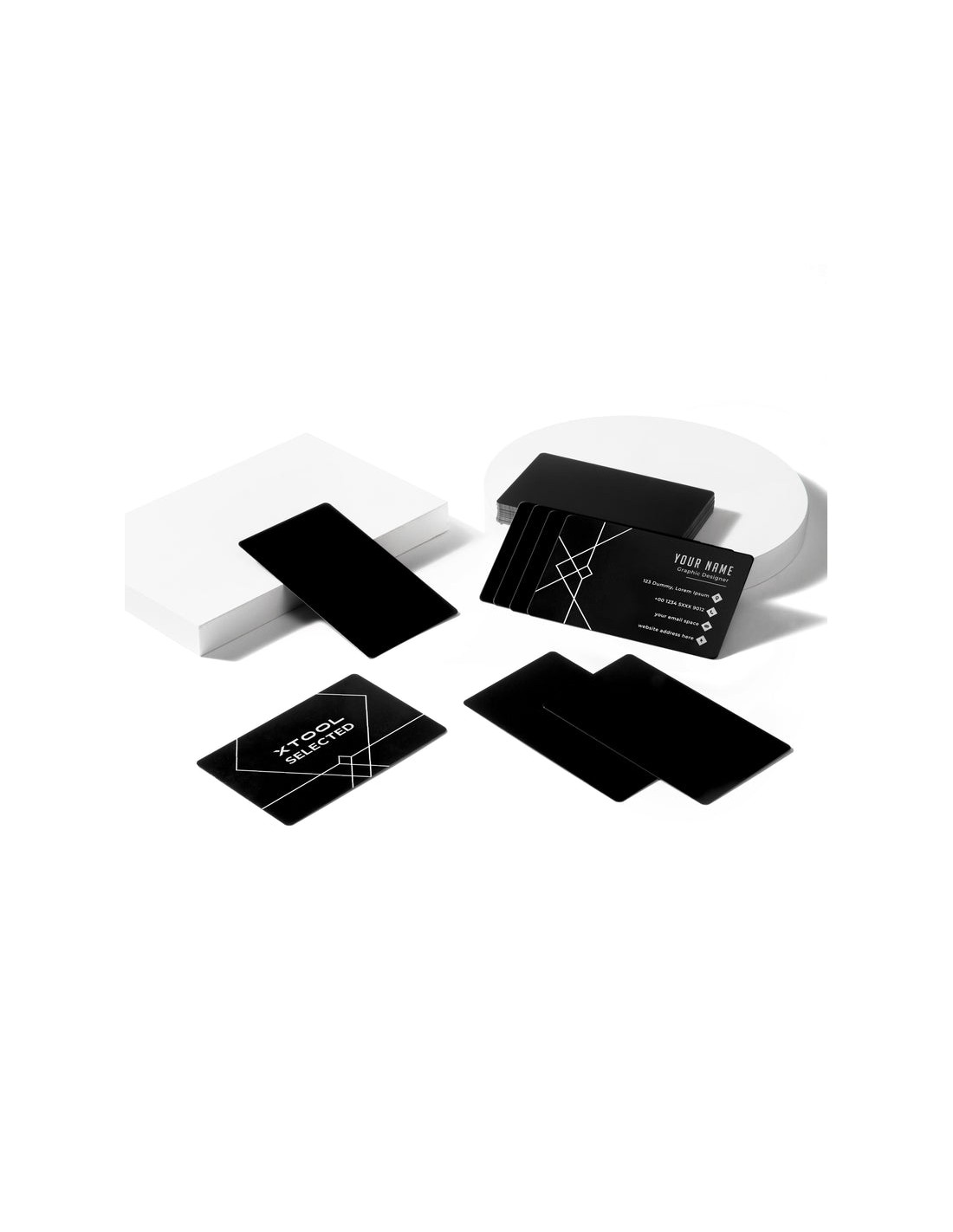 xTool Metal Business Cards - 60pcs | Black