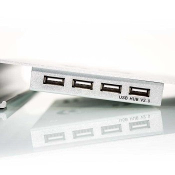 CoolingPad-X700 Aluminum notebook cooling base with USB hub