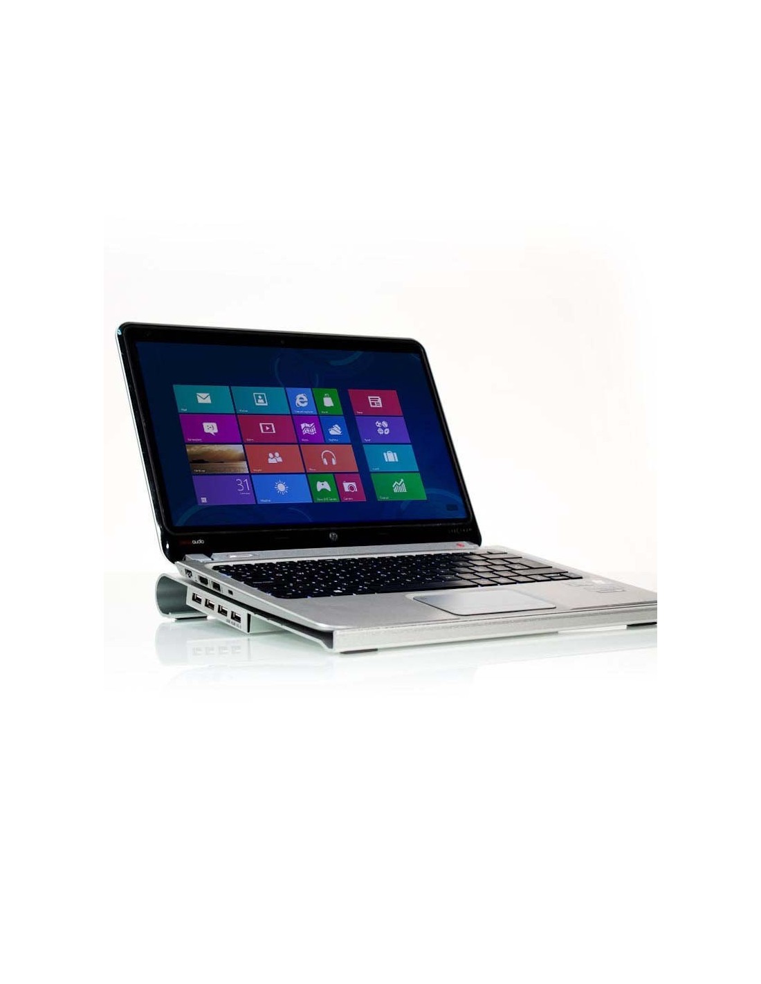 CoolingPad-X700 Base de refroidissement en aluminium pour ordinateur portable avec hub USB