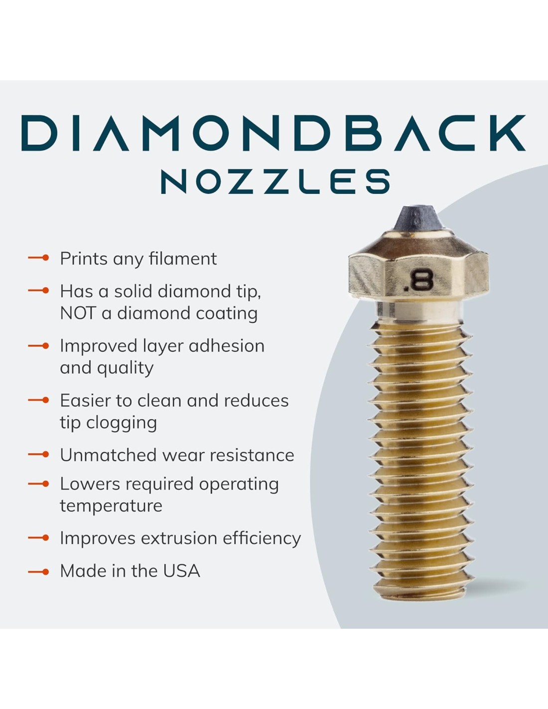 DiamondBack Volcano Nozzle | 0,8 mm