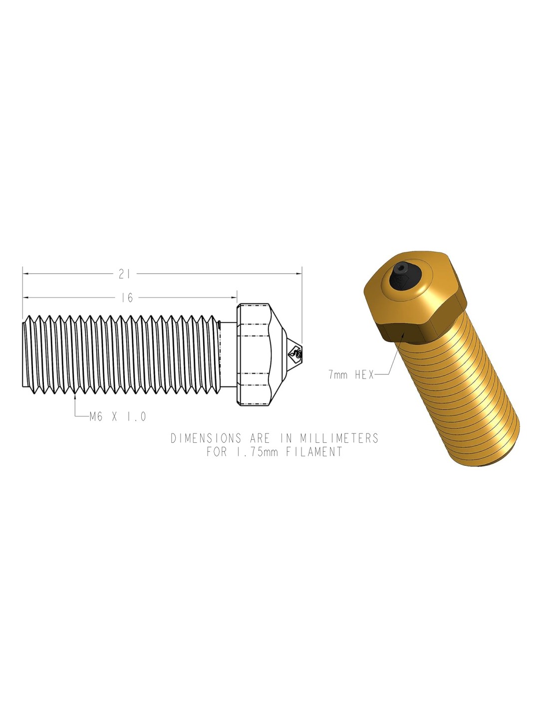 DiamondBack Volcano Nozzle | 0,8 mm