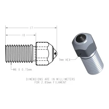 Buse compatible DiamondBack Ultimaker S-line | 0.4 mm