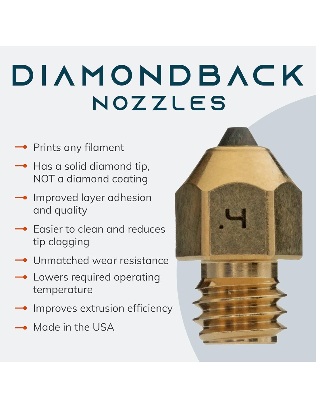 DiamondBack MK8 nozzle 0,4 mm