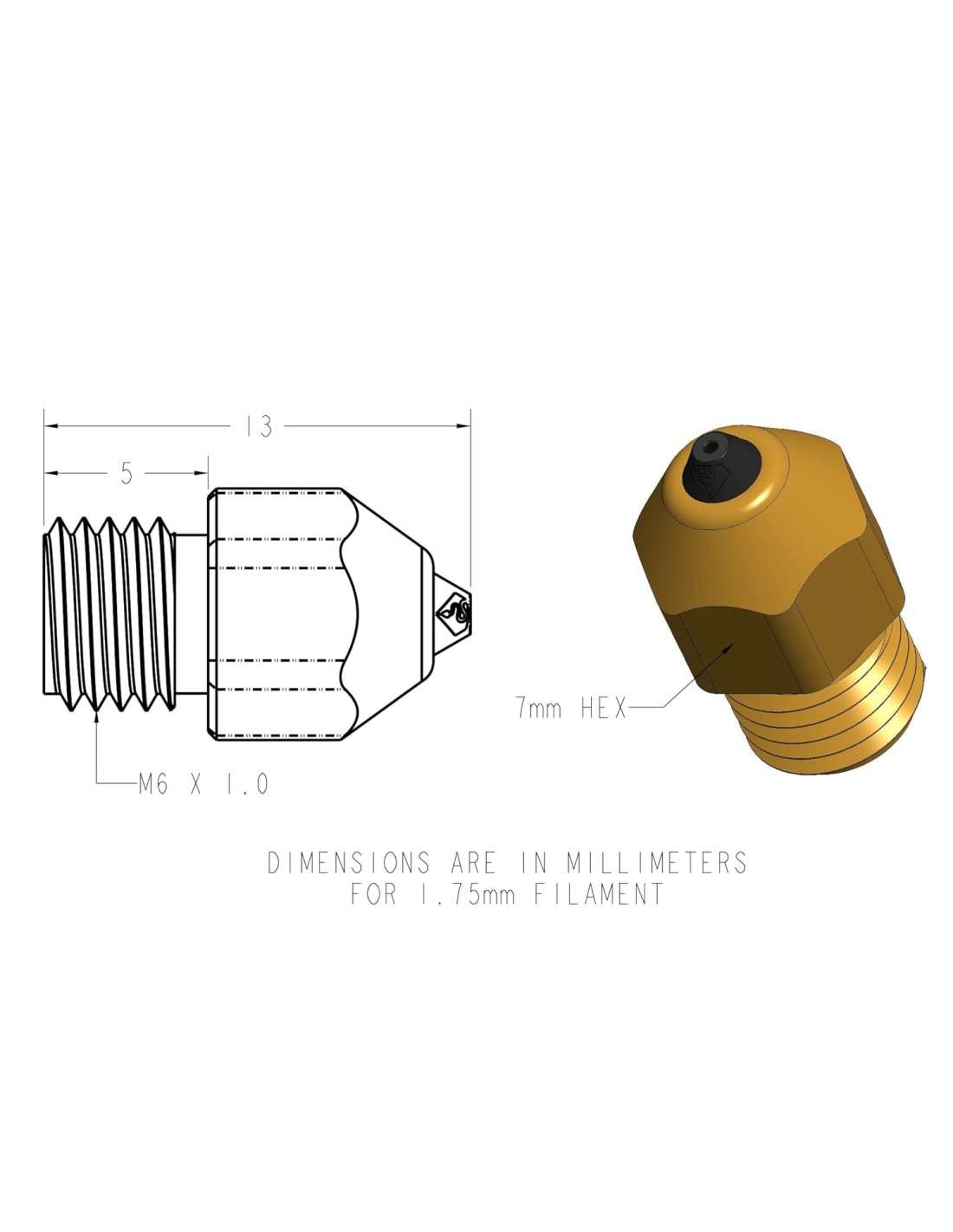 Buse MK8 DiamondBack 0,4 mm