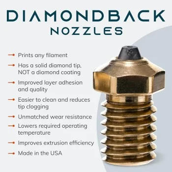 E3D DiamondBack V6 Nozzle : 0.6 mm