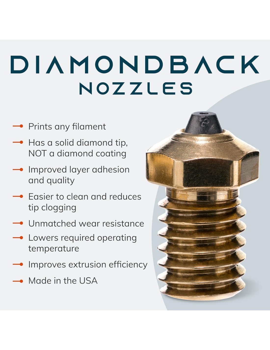 E3D DiamondBack V6 Nozzle : 0.6 mm