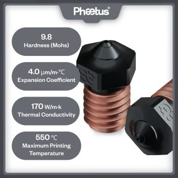 Phaetus PS Silicon carbide nozzle : 0.4 mm - 1.75 mm : 1 pc.