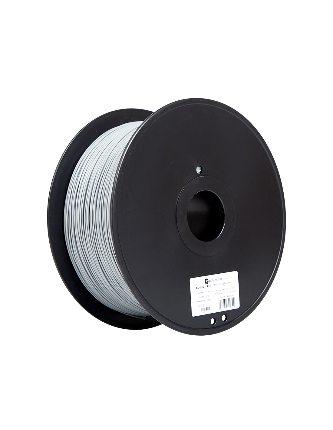 Polymaker PolyLite PLA | Filamento para impresión 3D | 1,75 mm (3Kg) | Gris