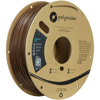 Polymaker PolyLite PLA | Filamento para impresión 3D | 1,75 mm (1Kg) | Marrón