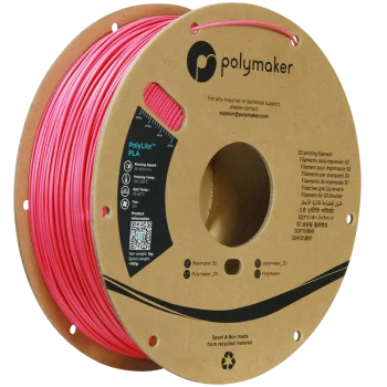 Polymaker PolyLite PLA : Filament pour impression 3D : 1,75 mm (1Kg) : Rose Magenta