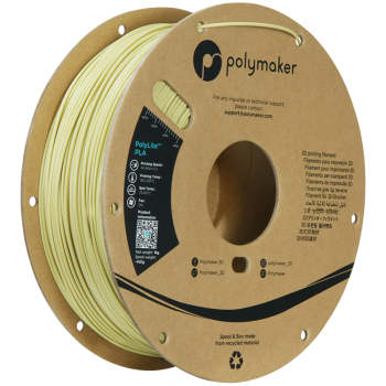 Polymaker PolyLite PLA : Filament d'impression 3D : 1,75 mm (1Kg) : Beige