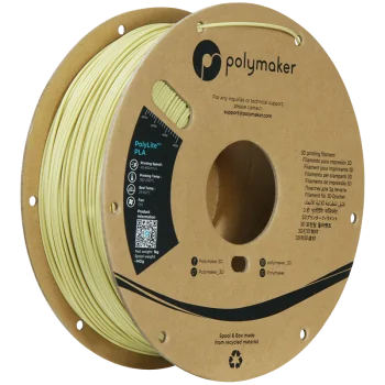 Polymaker PolyLite PLA : Filament d'impression 3D : 1,75 mm (1Kg) : Beige