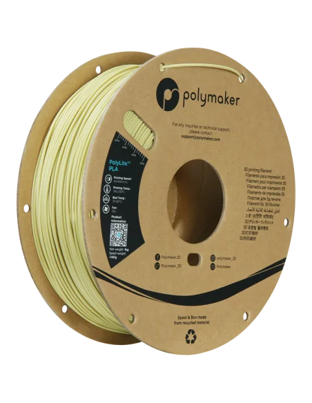 Polymaker PolyLite PLA | Filamento para impresión 3D | 1,75 mm (1Kg) | Beige