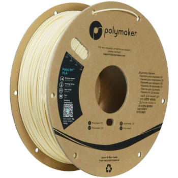 Polymaker PolyLite PLA | Filamento para impresión 3D | 1,75 mm (1Kg) | Beige Crema