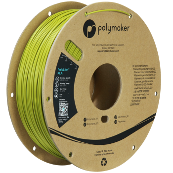 Polymaker PolyLite PLA | Filamento para impresión 3D | 1,75 mm (1Kg) | Verde Oliva