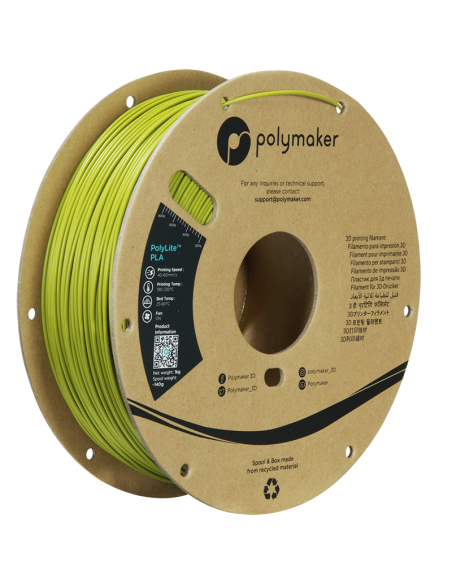 Polymaker PolyLite PLA | Filamento para impresión 3D | 1,75 mm (1Kg) | Verde Oliva