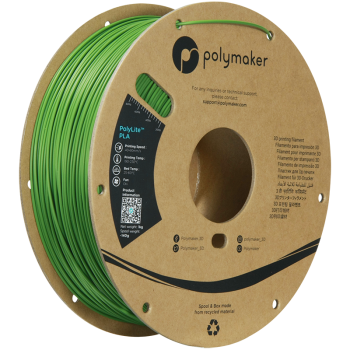 Polymaker PolyLite PLA | Filamento para impressão 3D | 1,75 mm (1Kg) | Verde Selva