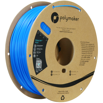 Polymaker PolyLite PLA : Filamento para impressão 3D : 1,75 mm (1Kg) : Azul claro