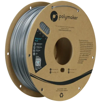 Polymaker PolyLite PLA | 3D Printing Filament | 1,75 mm (1Kg) | Steel Grey