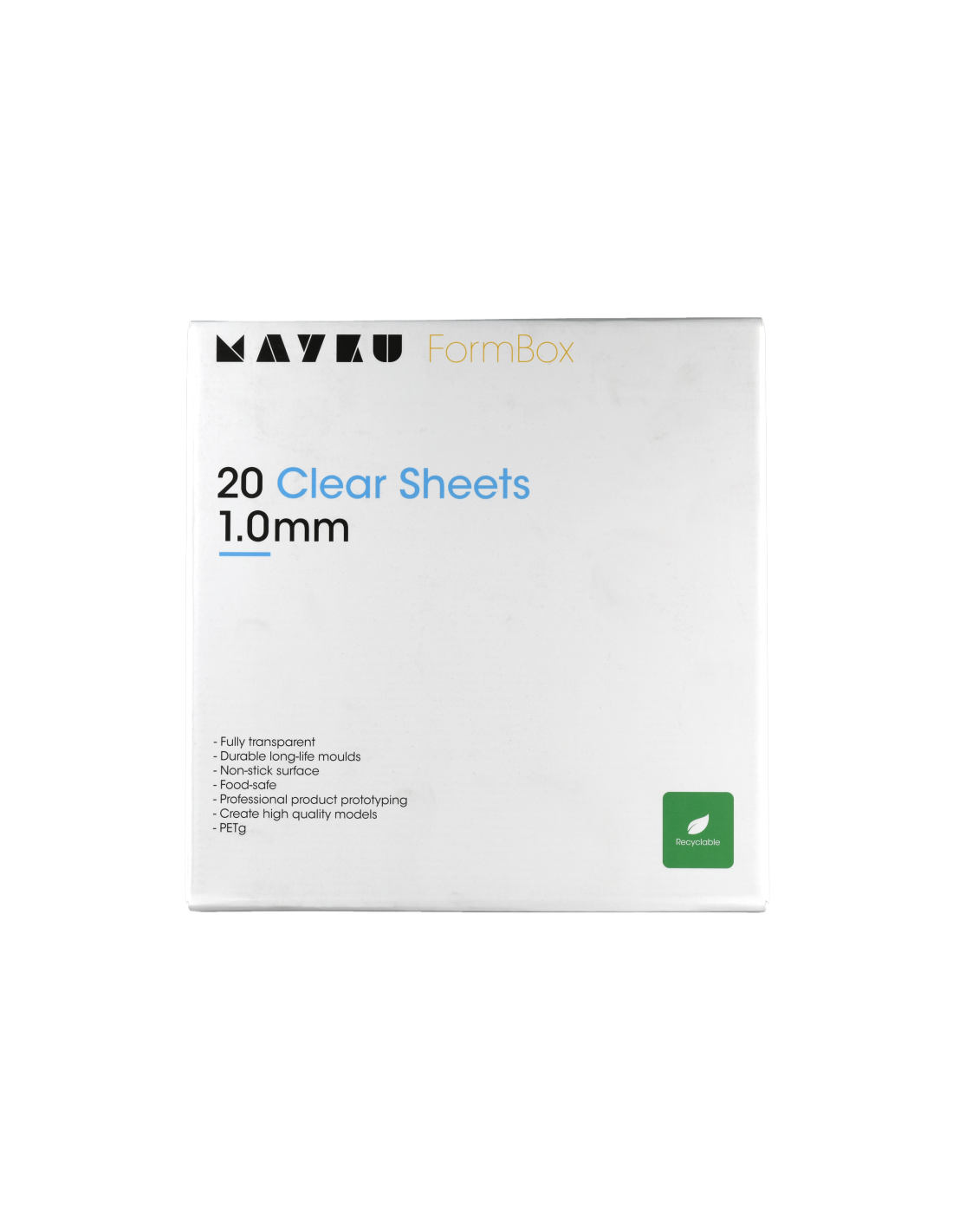 Mayku FormBox | Clear Sheets  1.0mm | (20 Pack)