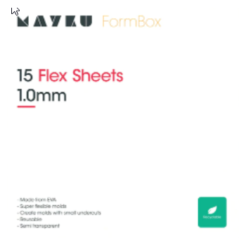 Mayku FormBox | Folhas flexíveis 1.0 mm | ( 15 unidades )