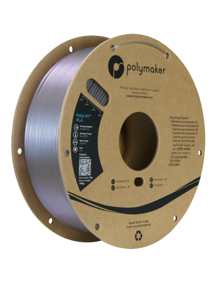 Polymaker PolyLite PLA Starlight | Filamento para impresión 3D | 1,75 mm (1Kg) | Violeta Mercurio