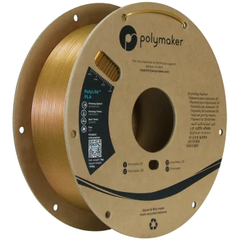 Polymaker PolyLite PLA Starlight : 3D-Druck Filament : 1,75 mm (1Kg) : Jupiter Gold