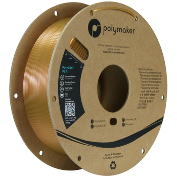 Polymaker PolyLite PLA Starlight : Filamento para impressão 3D : 1,75 mm (1Kg) : Jupiter Gold