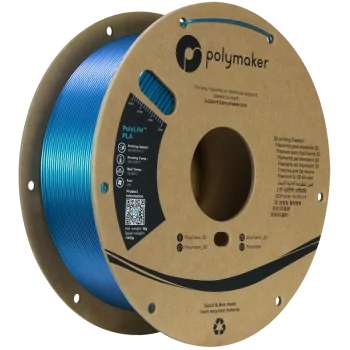 Polymaker PolyLite PLA Starlight : 3D-Druck Filament : 1,75 mm (1Kg) : Neptunblau