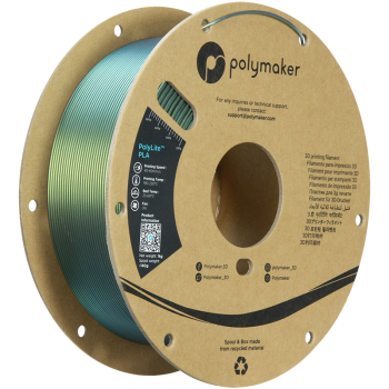 Polymaker PolyLite PLA Starlight : Filament pour Impression 3D : 1,75 mm (1Kg) : Vert Aurora