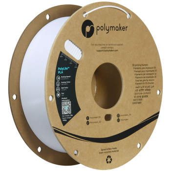 Polymaker PolyLite PLA | Filamento para impresión 3D | 1,75 mm (1Kg) | Blanco Frío