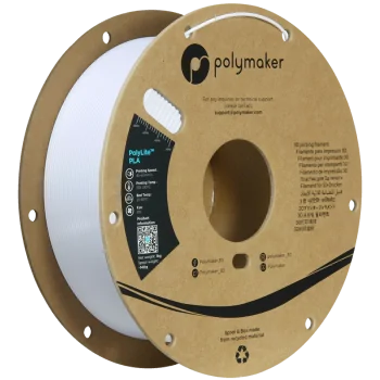 Polymaker PolyLite PLA | Filamento para impresión 3D | 1,75 mm (1Kg) | Blanco Frío