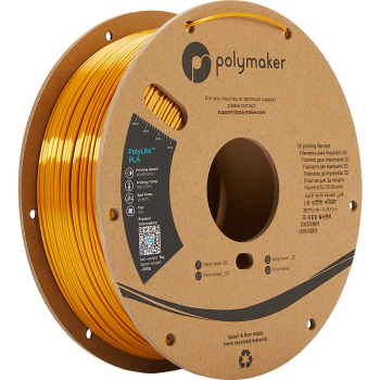 Polymaker PolyLite PLA | Filamento para impresión 3D | 1,75 mm (1Kg) | Oro de seda