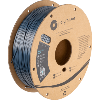 Polymaker PolyLite PLA : 3D-Druck Filament : 1,75 mm (1Kg) : Silk Chrome Grey