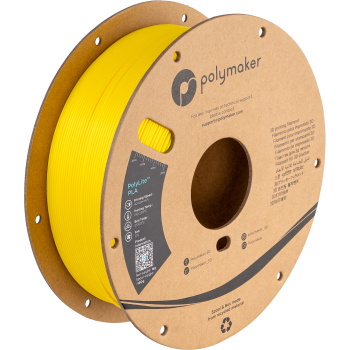 Polymaker PolyLite PLA | Filamento para impressão 3D | 1,75 mm (1Kg) | Amarelo Seda