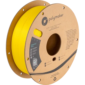 Polymaker PolyLite PLA | Filamento para impressão 3D | 1,75 mm (1Kg) | Amarelo Seda