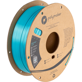 Polymaker PolyLite PLA : Filamento para impressão 3D : 1.75 mm (1Kg) : Silk Light Blue