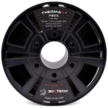 3DXTech ThermaX™ PEKK 3D-printfilament: 1,75 mm (0,5 kg): Sort