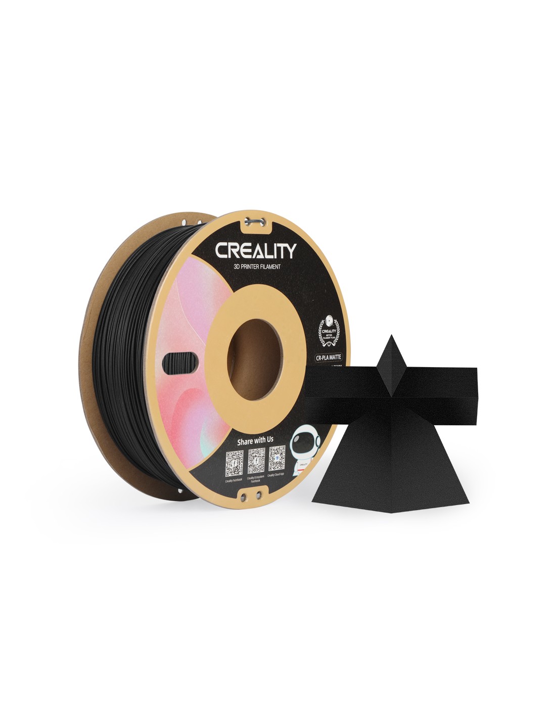 Creality CR-PLA Matte | Filamento para impresión 3D | 1,75mm (1Kg) | Negro