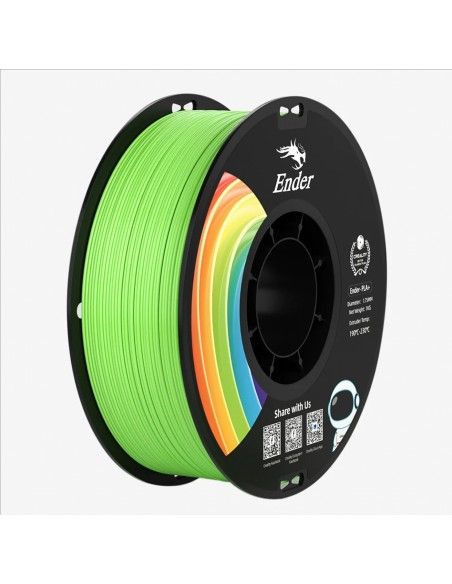 Creality Ender-PLA+ | Filamento para impresión 3D | 1,75mm (1Kg) | Verde