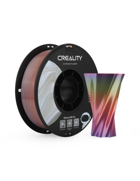 Creality CR-PLA Silk | Filamento para impresión 3D | 1,75mm (1Kg) | Arcoíris